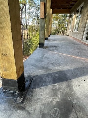 EPDM membrane field detail across a coastal deck surface