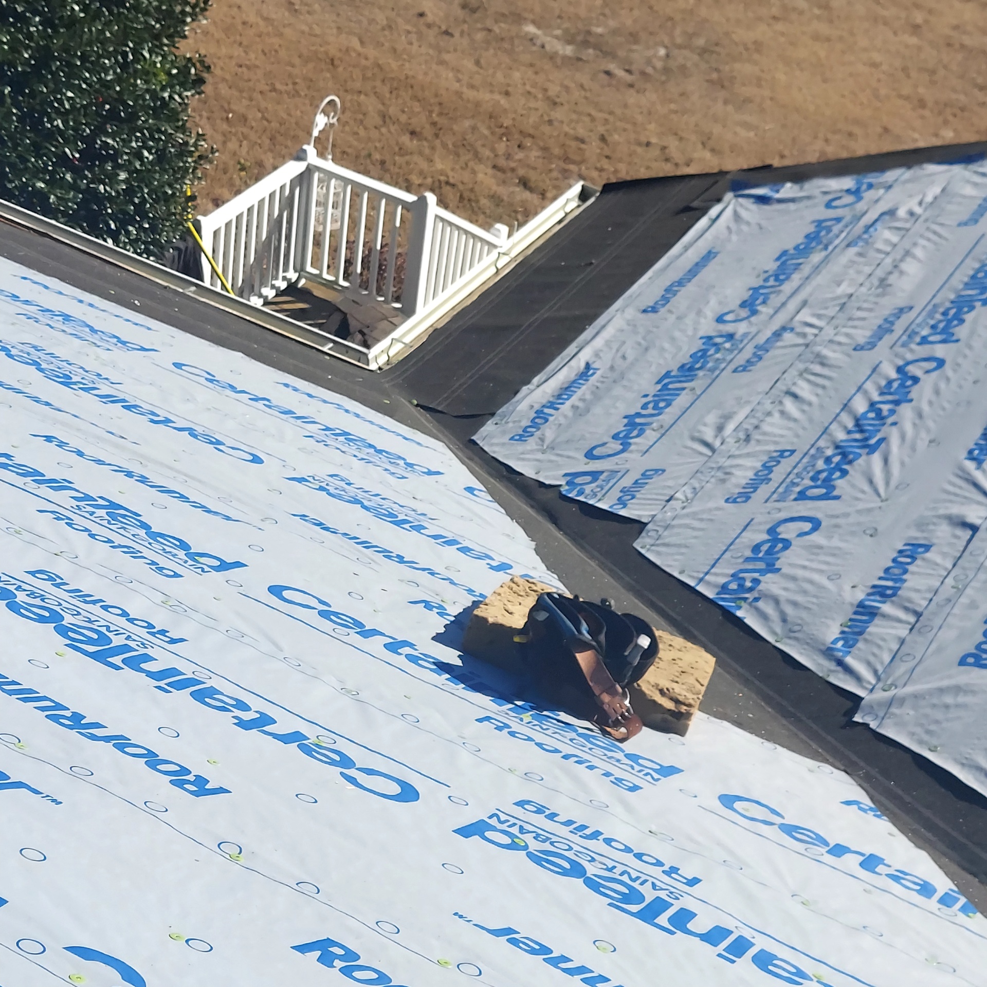 Underlayment installed around a roof dormer transition